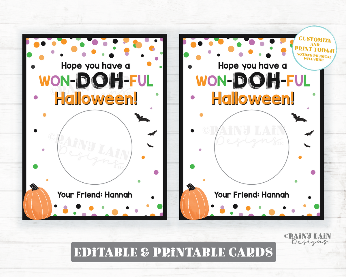 Printable Halloween Play Doh Holder 6 Designs