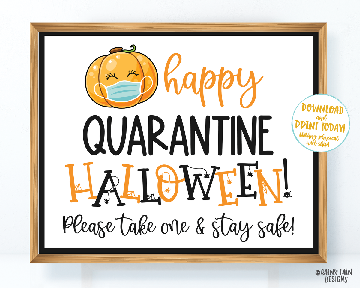 Halloween Please Take One Sign – Happiness is Homemade