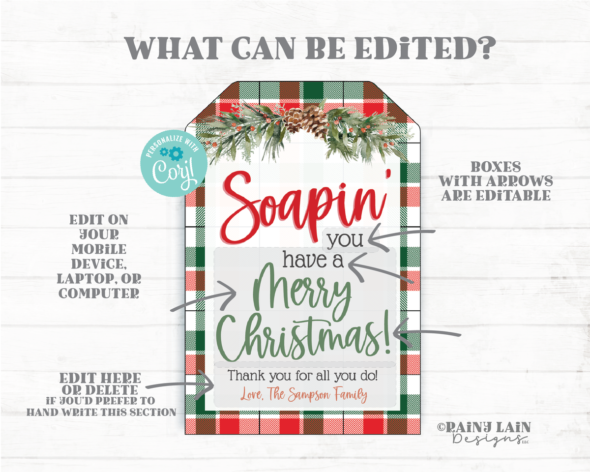 Soapin' You Have A Very Merry Christmas Printable 