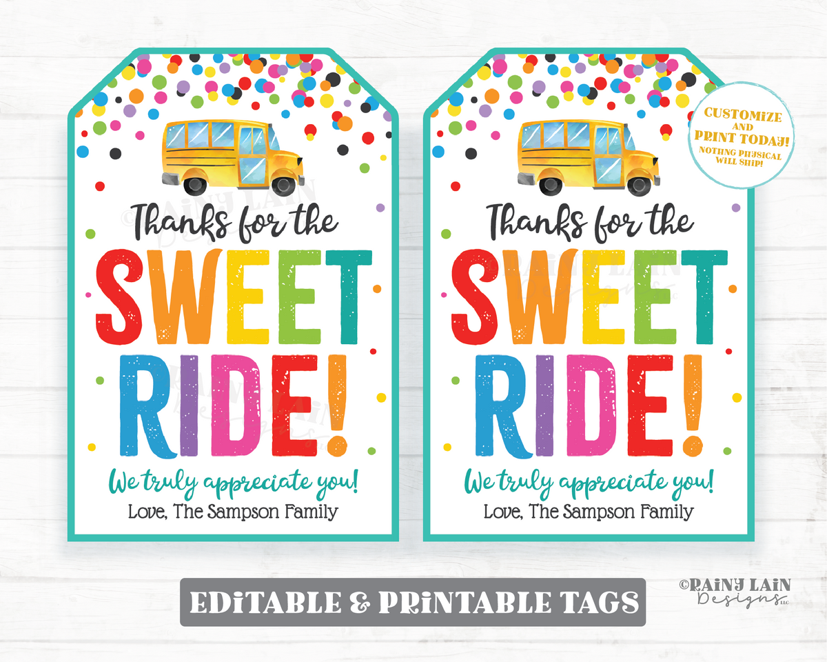 Bus Driver Appreciation Gift Tag Thank You We Wheelie -  Portugal