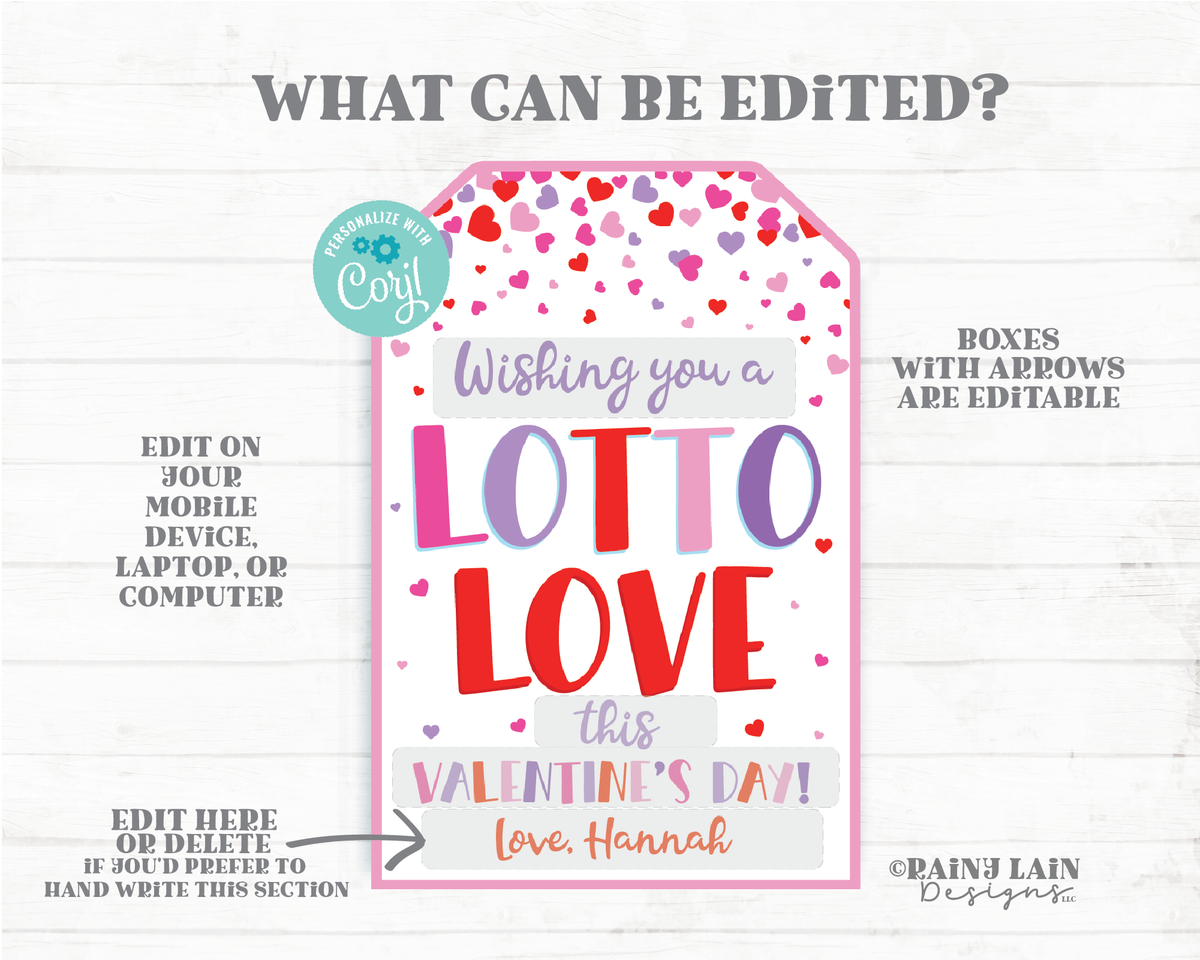 SET of I Like You A LOTTO Happy Valentine's Mailer W/ 