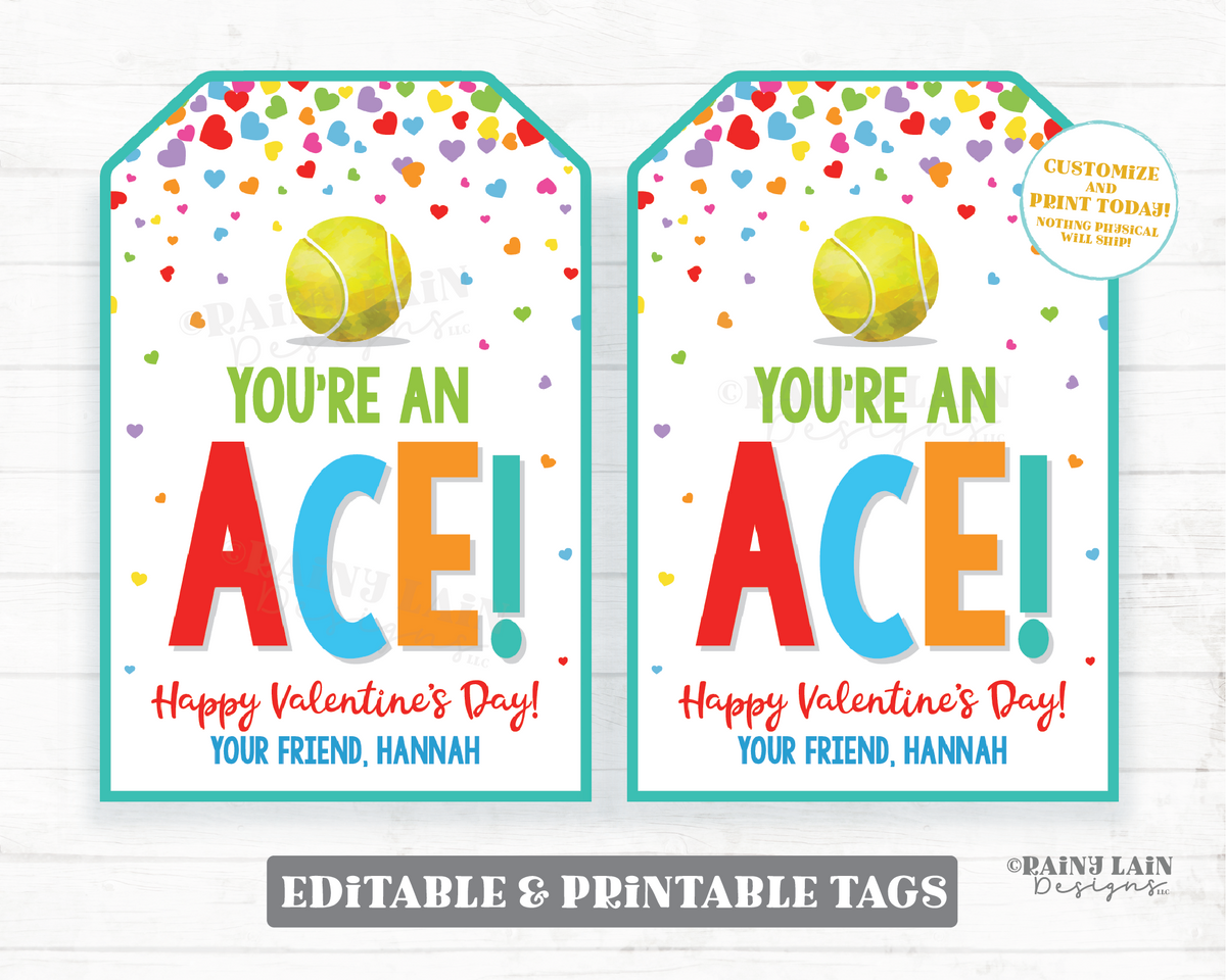 Valentine Iced Tea Gift Tags  You're Tea-riffic! — TidyLady