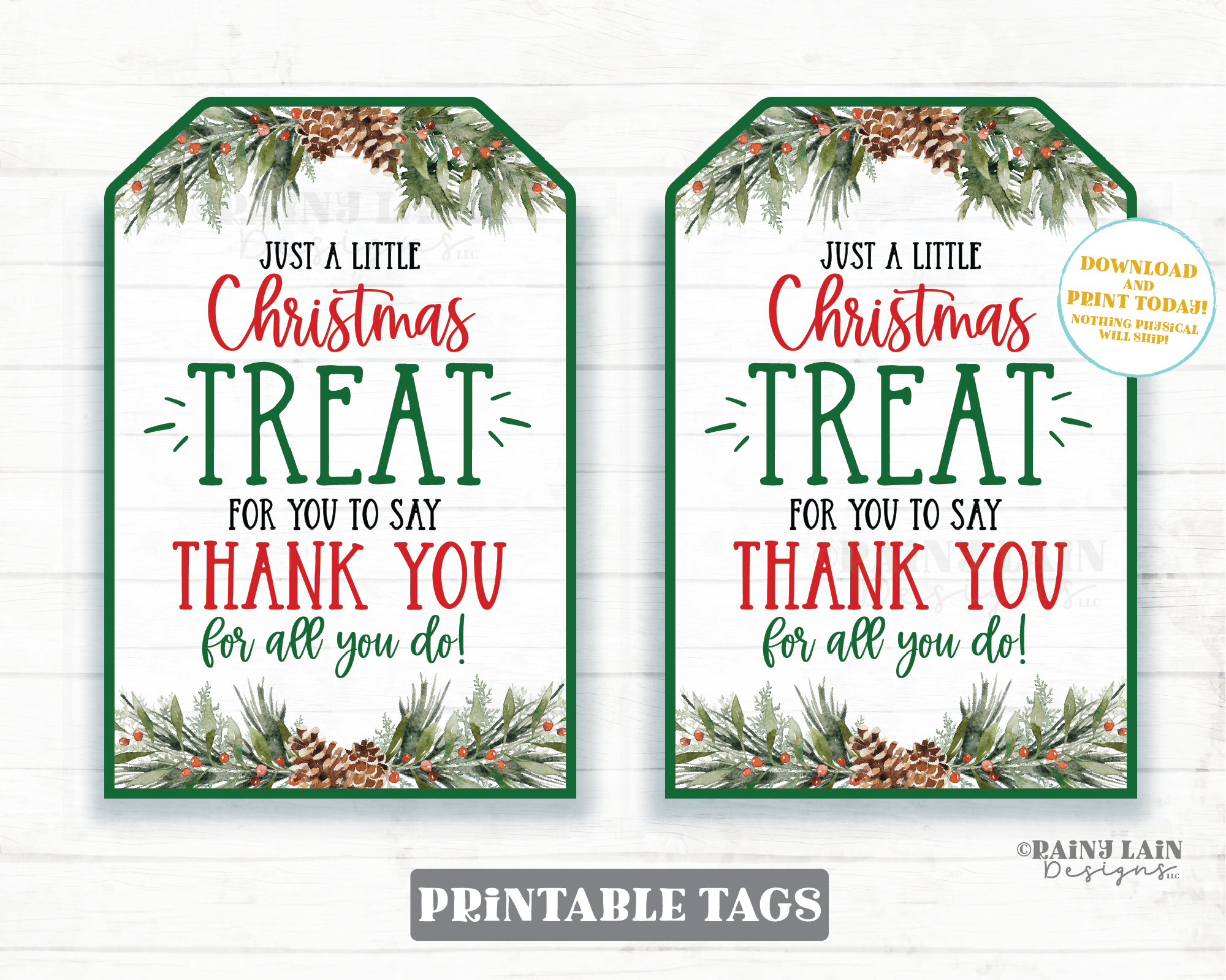 Thank you for all you do plaid Christmas tag Appreciate Holiday Gift T –  Rainy Lain Designs LLC