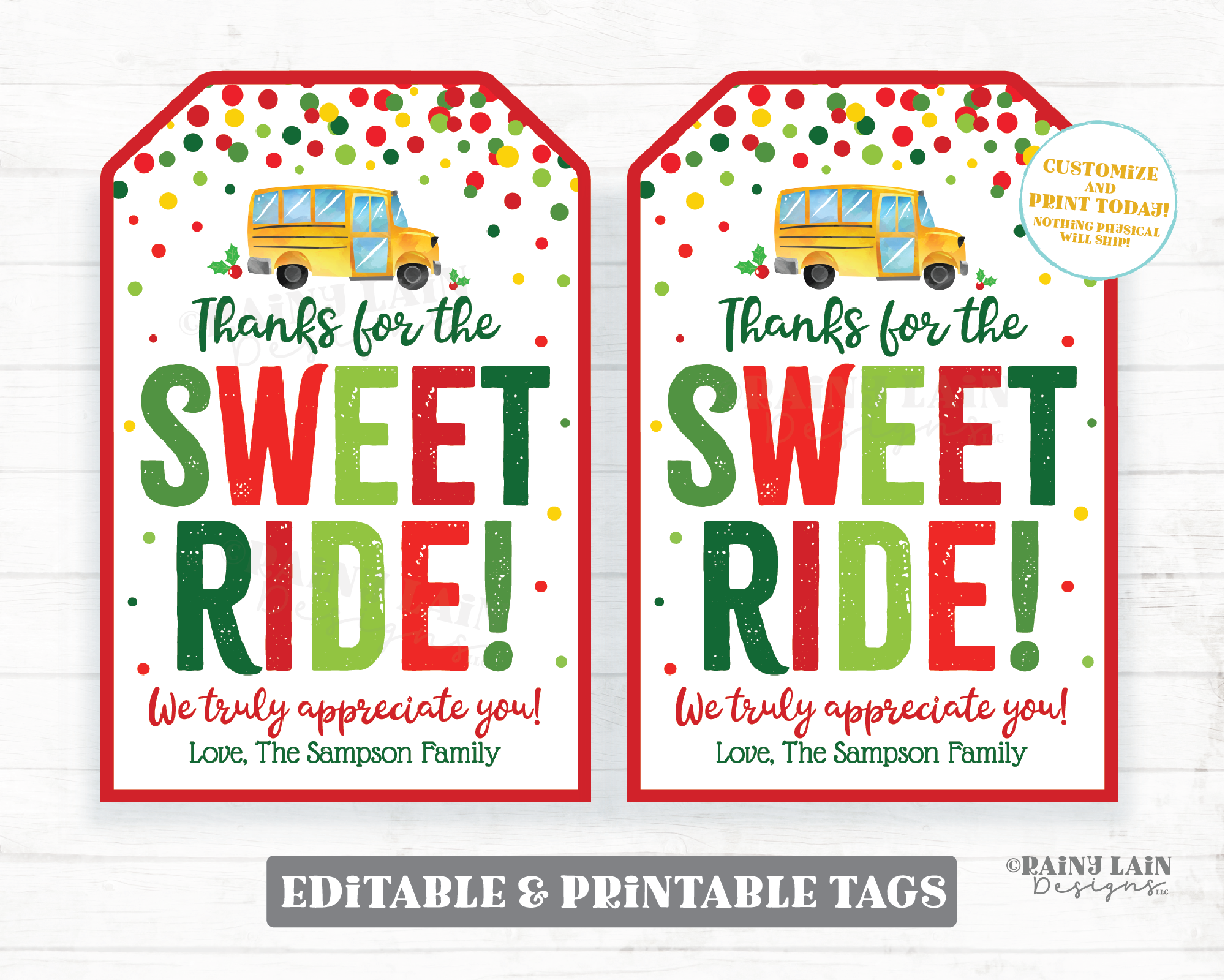 Bus Driver Appreciation Gift Tag Thank You We Wheelie -  Portugal