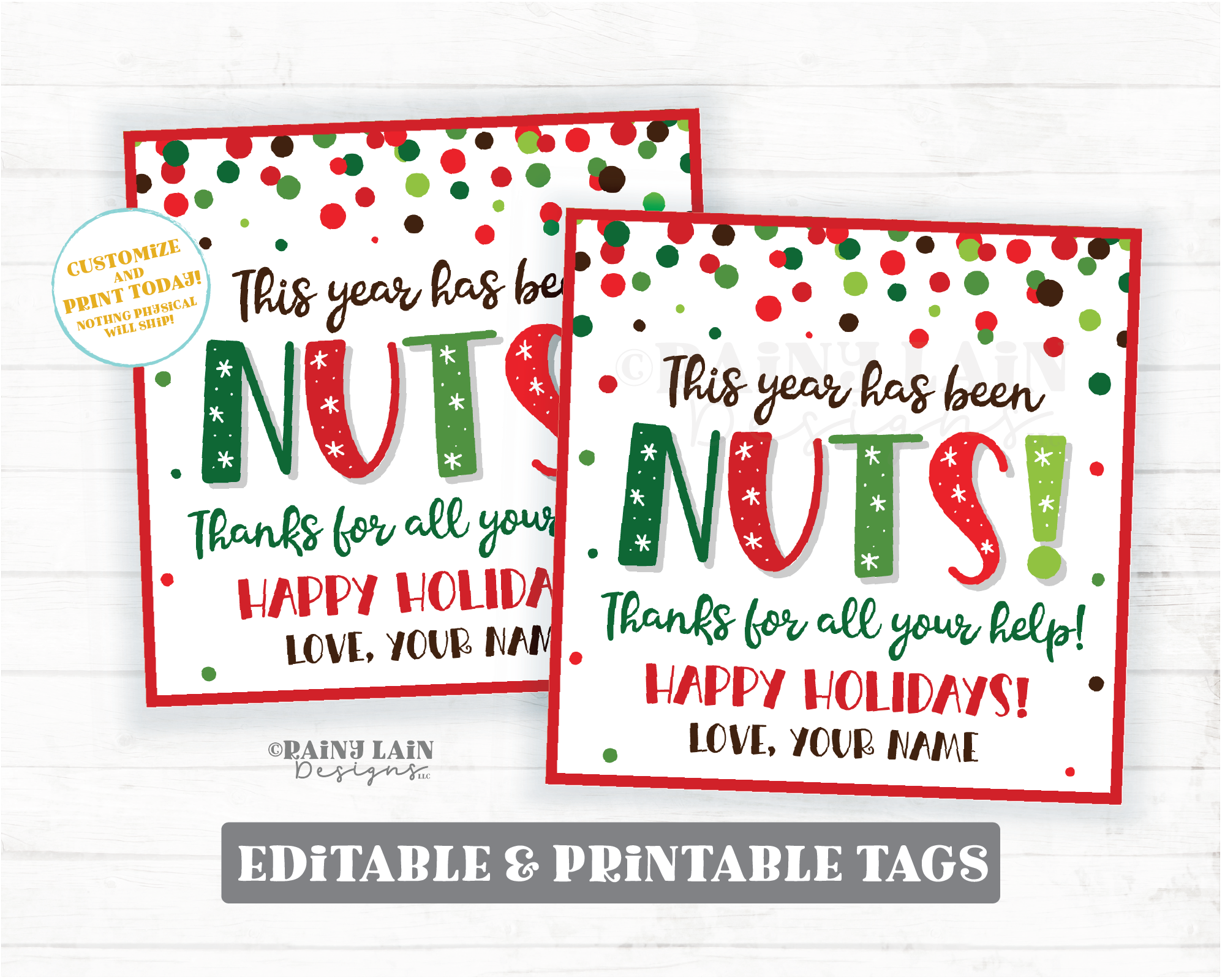 Thank you for all you do plaid Christmas tag Appreciate Holiday Gift T –  Rainy Lain Designs LLC