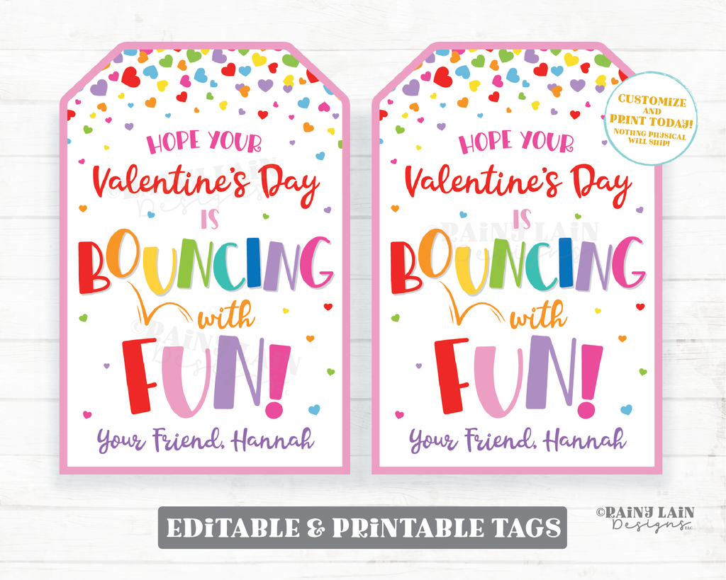 Valentine's Day Gift Tag, Student Gift Card