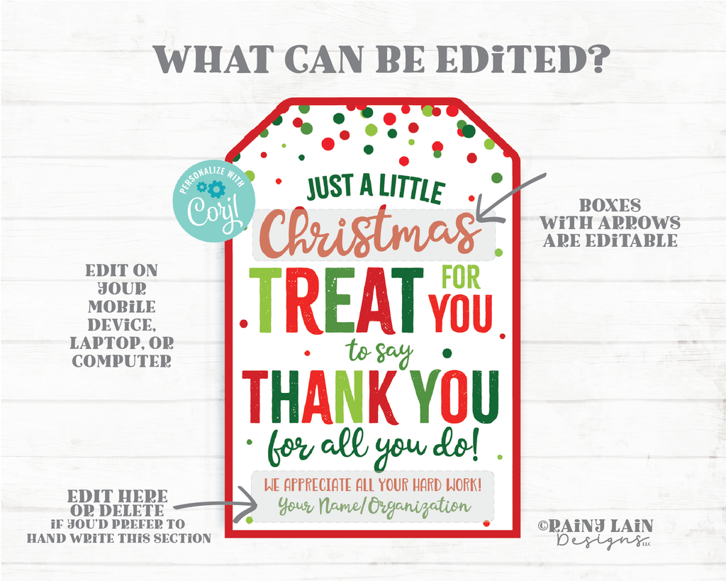 How Sweet it is to Work with you Christmas Gift Tag Staff Appreciation –  Rainy Lain Designs LLC