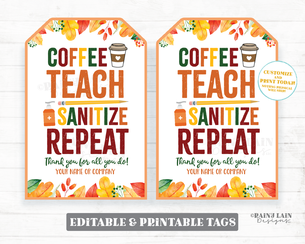 Happy Fall Ya'll Tag Printable Appreciation Gift Tag, Employee Co-Work –  Rainy Lain Designs LLC