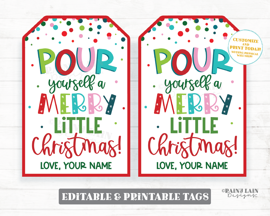 Christmas Holiday Gift Tag- Printable Christmas Gift Tags