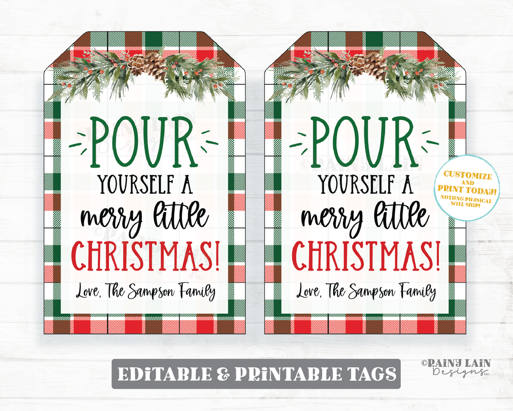 Wine Glass Holiday Gift Tags – A Jar of Pickles