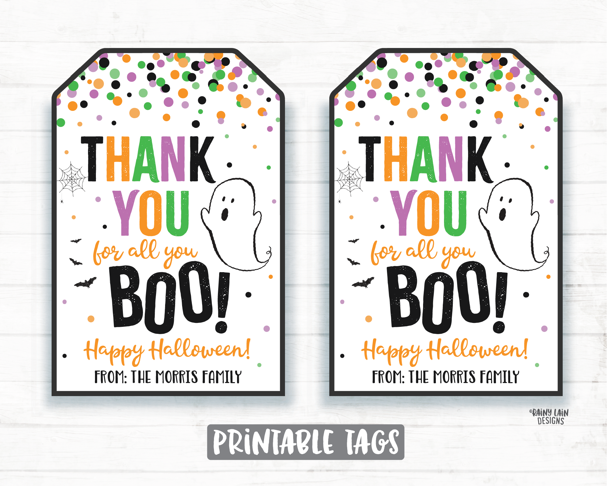 Boo Thanks for All You Do Halloween Tags - Digital Download – Cute Party  Dash