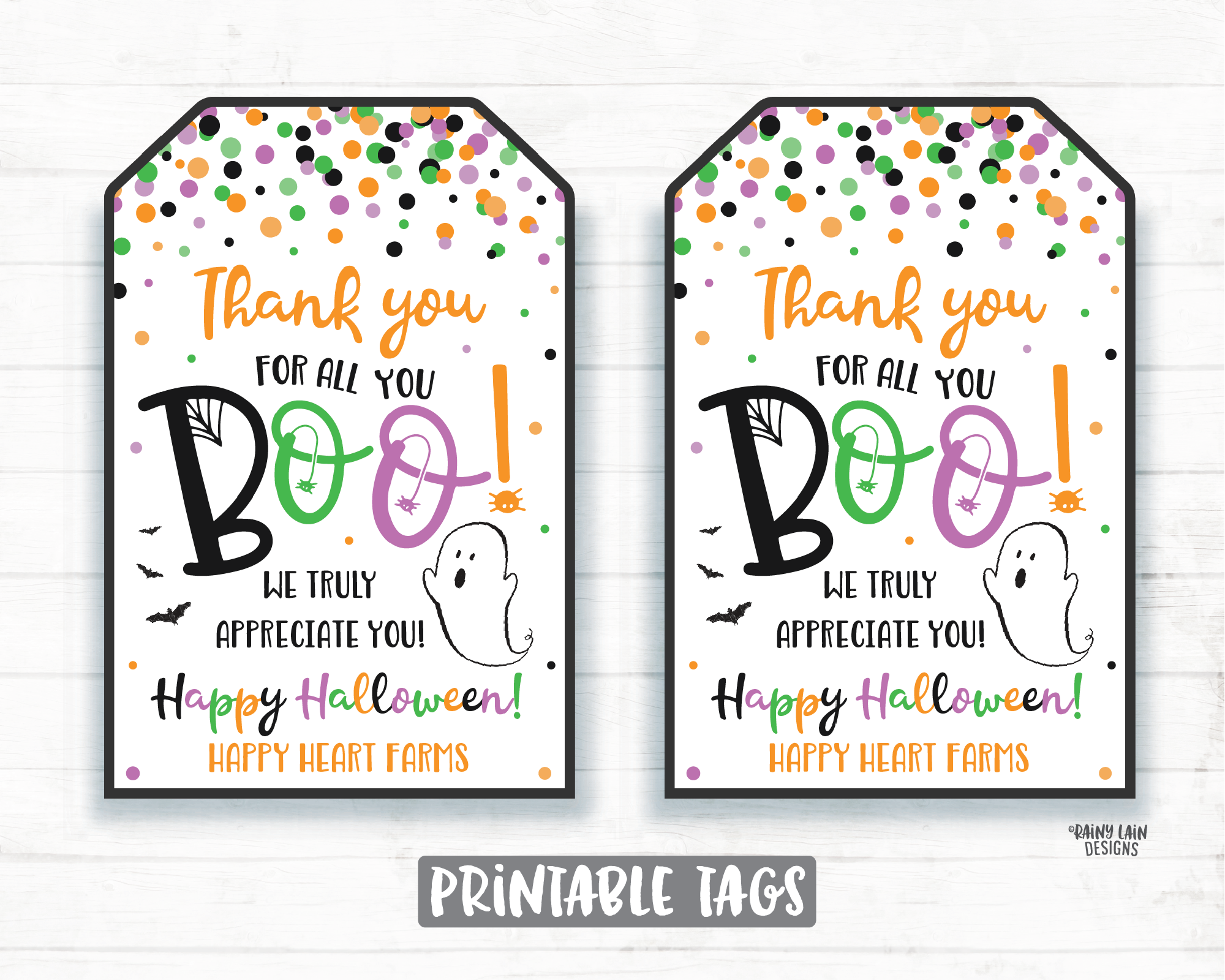 Boo Thanks for All You Do Halloween Tags - Digital Download – Cute Party  Dash