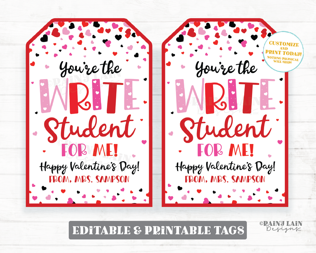 Teacher Appreciation Printable Tag Write Teacher Write Tag Marker