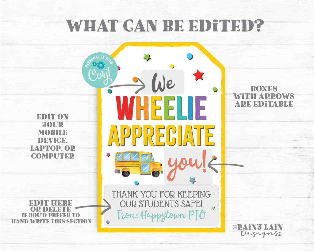 Bus Driver Appreciation Gift Tag